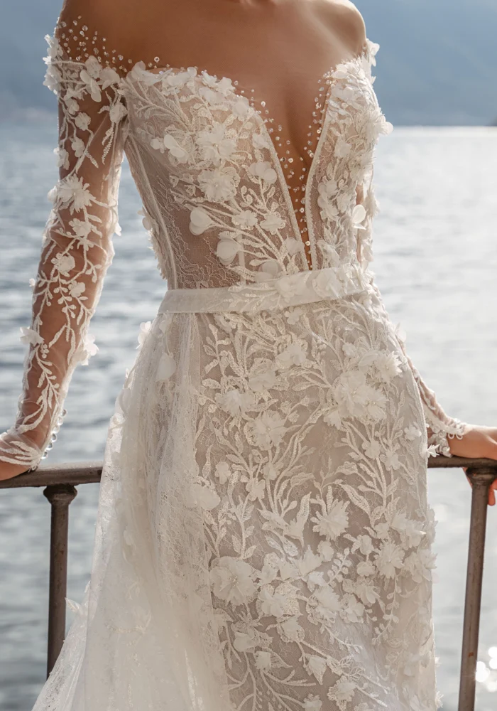 strapless open back dress DP454SL | Jasmine Sleeves