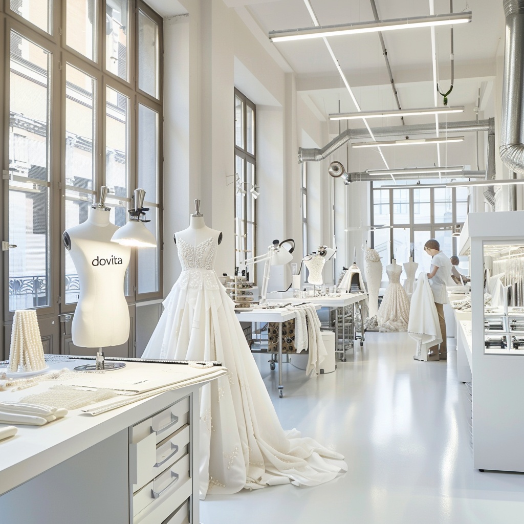 AI imagery production facilities of dovita bridal in milan italy