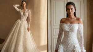 Silhoutte wedding dress Milan